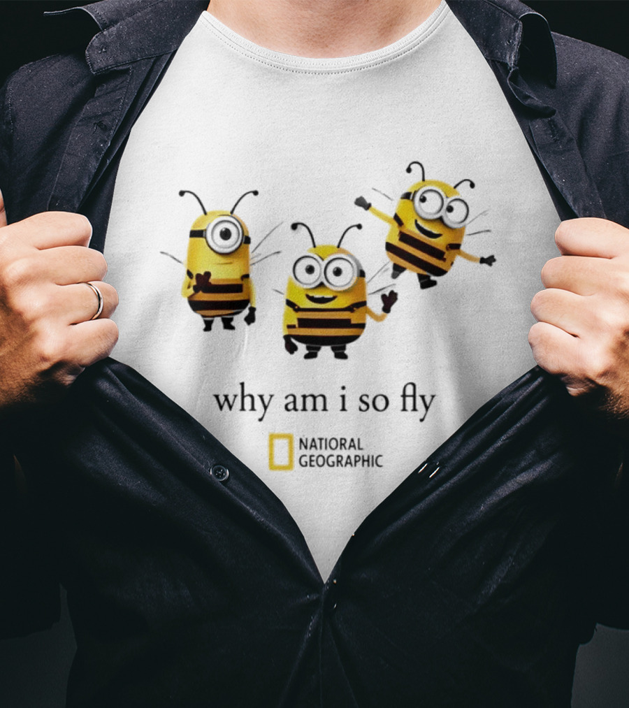 Why Am I So Fly National Geographic Minion Bee T-Shirt