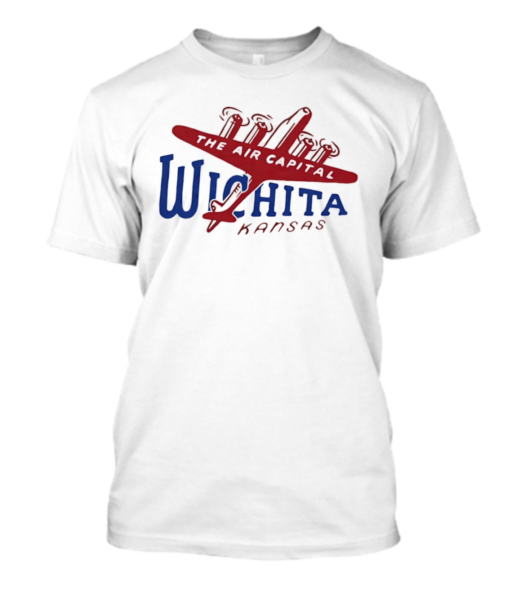 Wichita Kansas The Air Capital Airplane Retro Aviation T-Shirt