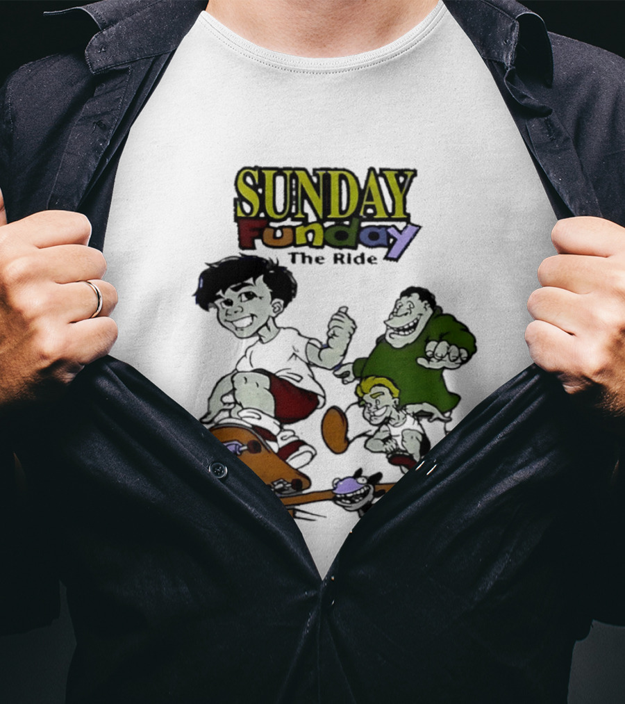 SUNDAY Funday The Ride Skateboarding Adventure Kids T-Shirt