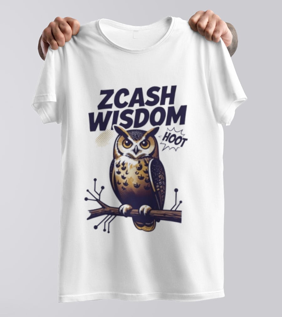 Zcash Wisdom Owl Hoot Cryptocurrency Insight T-Shirt