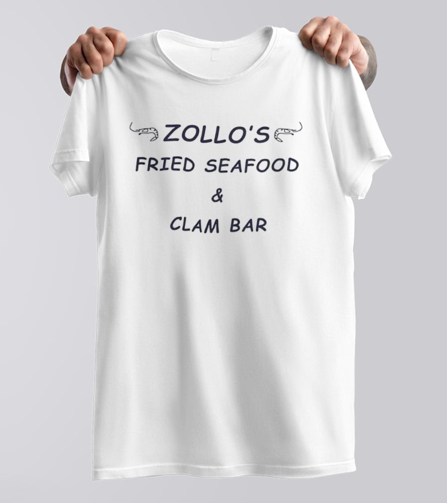 Zollo's Fried Seafood And Clam Bar Retro Style Coastal Cuisine T-Shirt