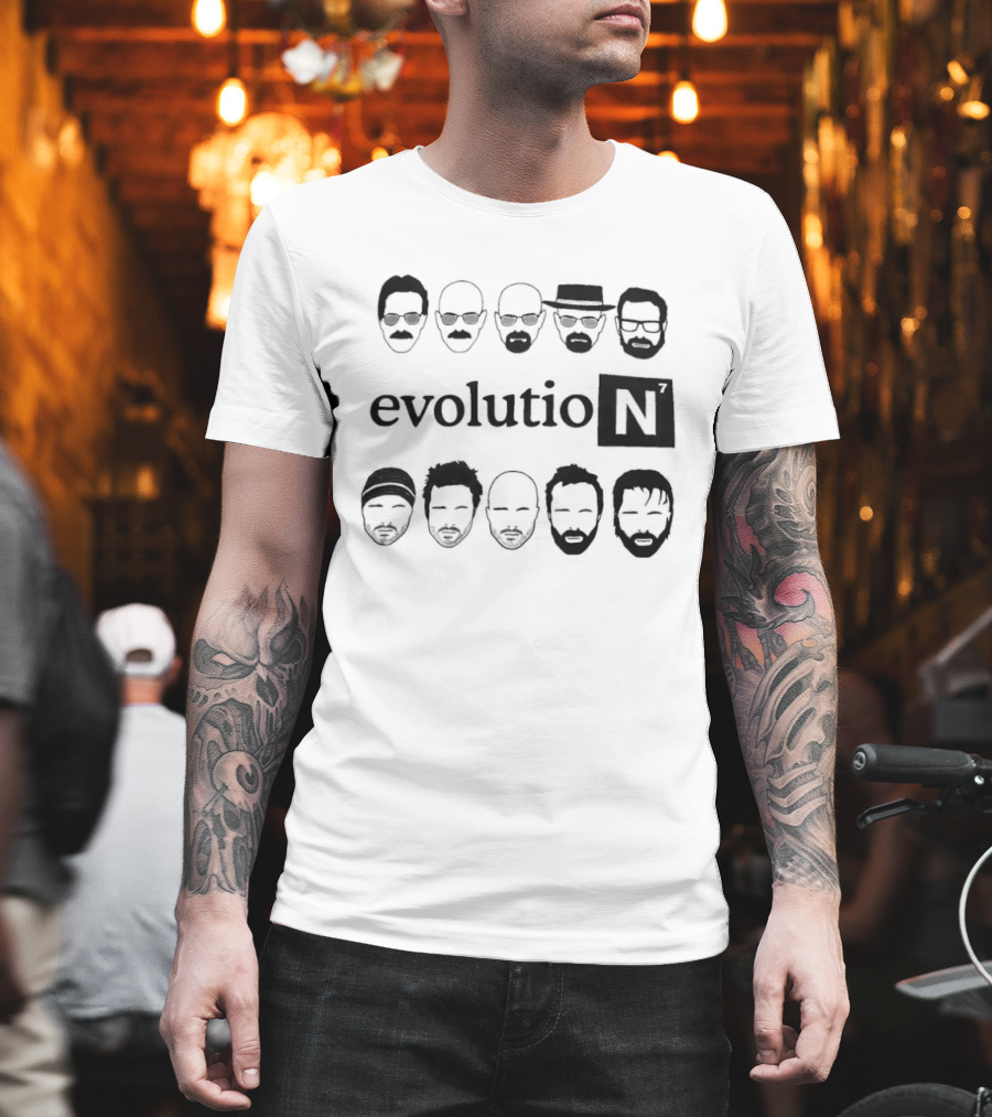 Breaking Bad Evolution Character Silhouettes Walter White Jesse Pinkman T-Shirt