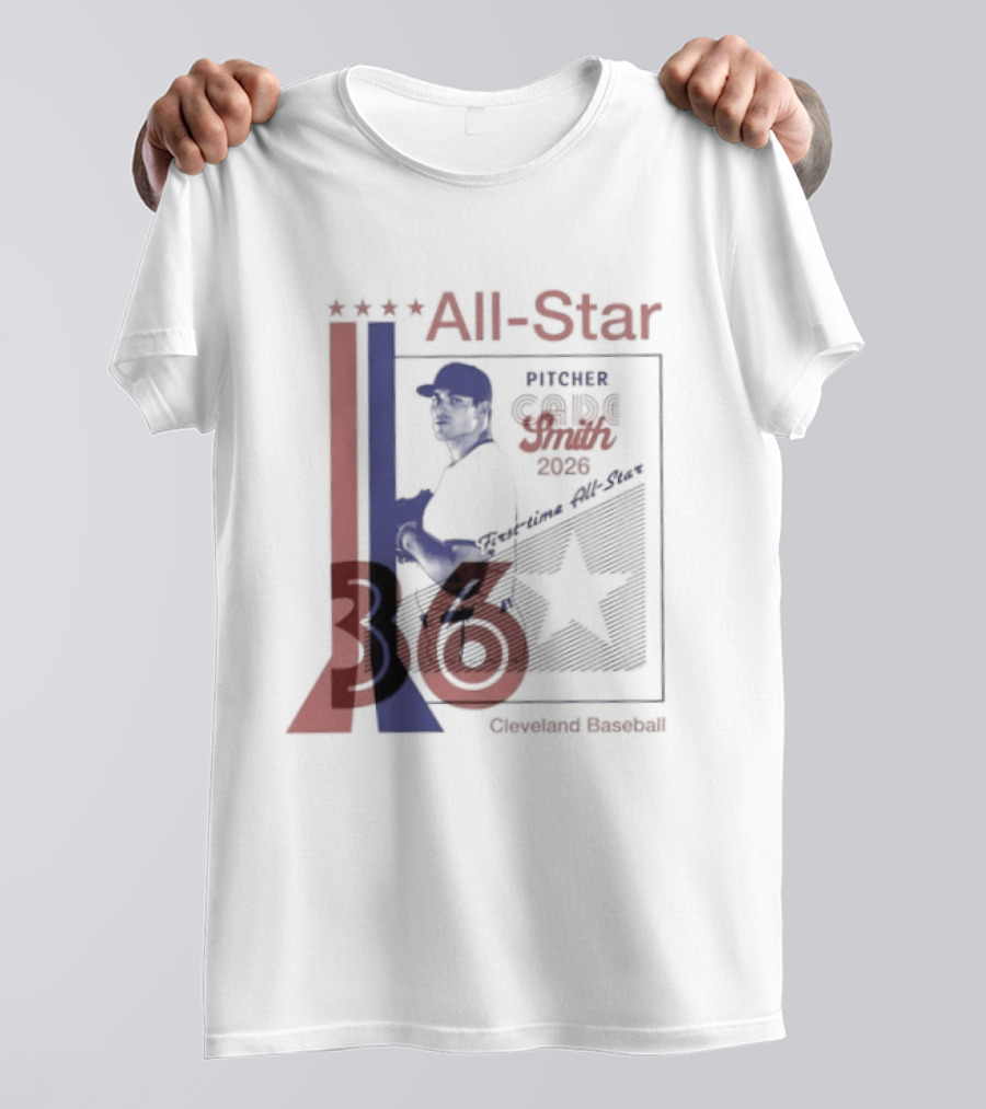 Cade Smith 2026 All Star Pitcher Cleveland Baseball No 36 T-Shirt