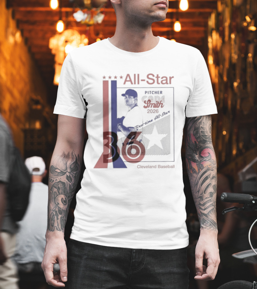 Cade Smith 2026 All Star Pitcher Cleveland Baseball No 36 T-Shirt