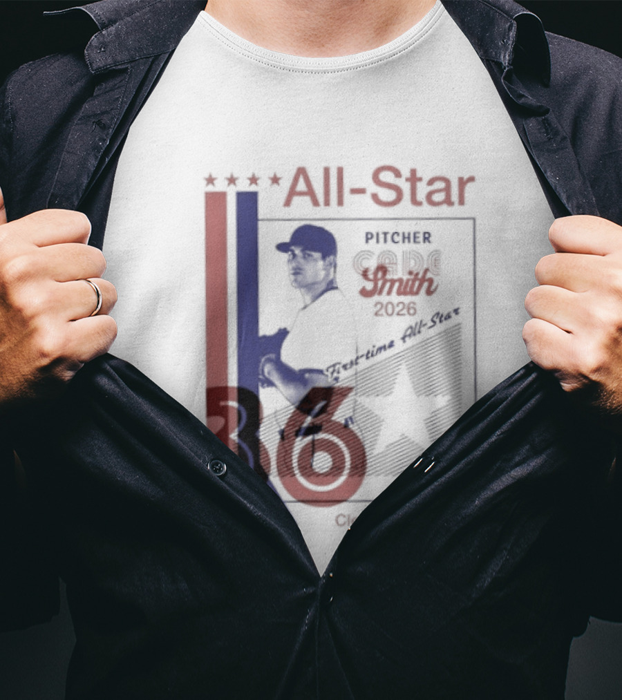 Cade Smith 2026 All Star Pitcher Cleveland Baseball No 36 T-Shirt