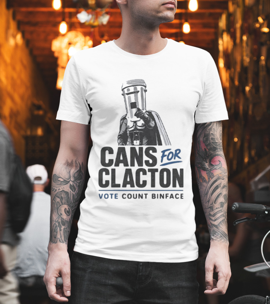 Cans For Clacton Vote Count Binface Political Campaign UK Election T-Shirt