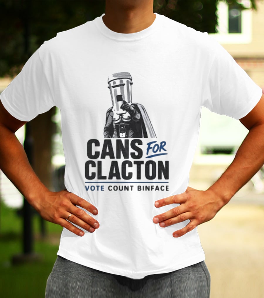 Cans For Clacton Vote Count Binface Political Campaign UK Election T-Shirt