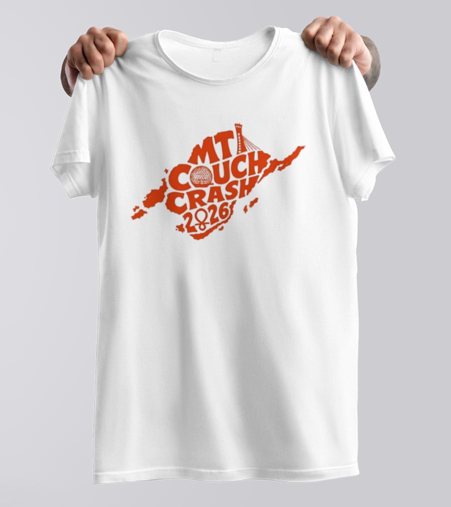 CMT Couch Crash 2026 Orange Island Map Radio Tower T-Shirt