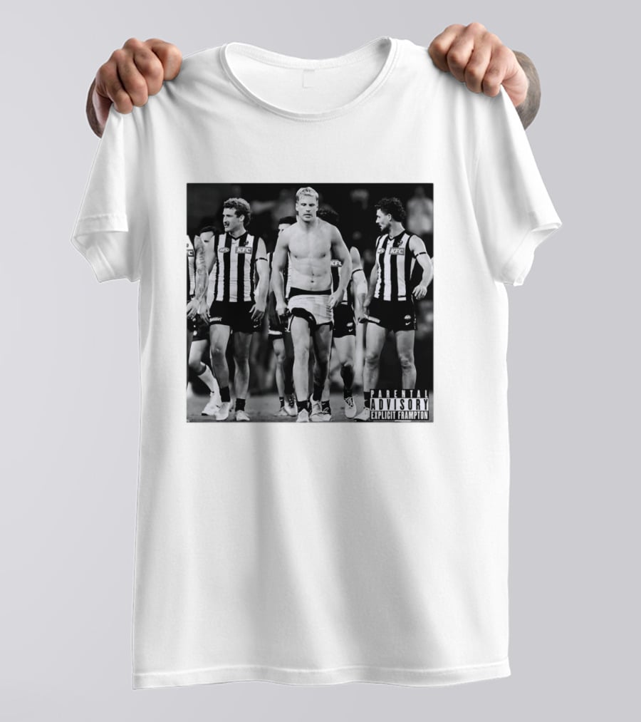 Collingwood Magpies Players Parental Advisory Explicit Frampton AFL Football Team Australia T-Shirt