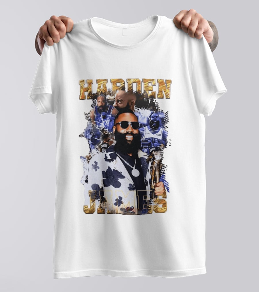 James Harden Houston Rockets NBA Legend Collage T-Shirt