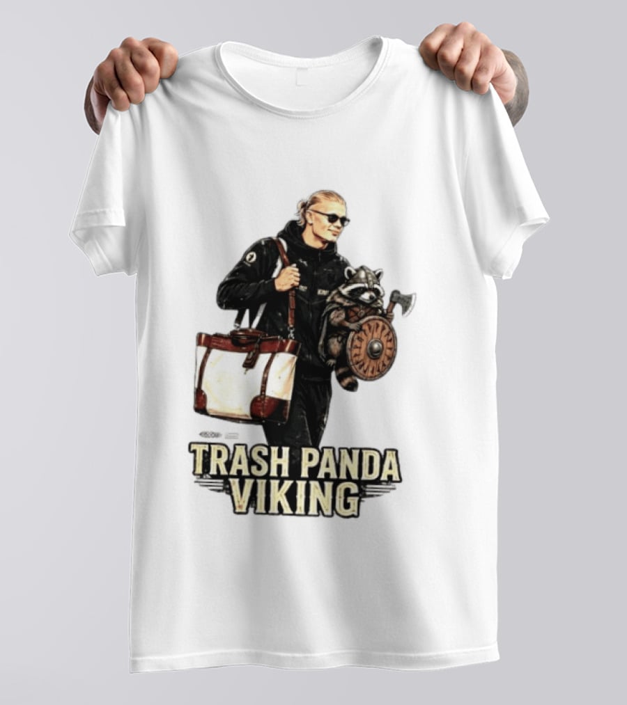 Trash Panda Viking Erling Haaland Football Norway Fans T-Shirt