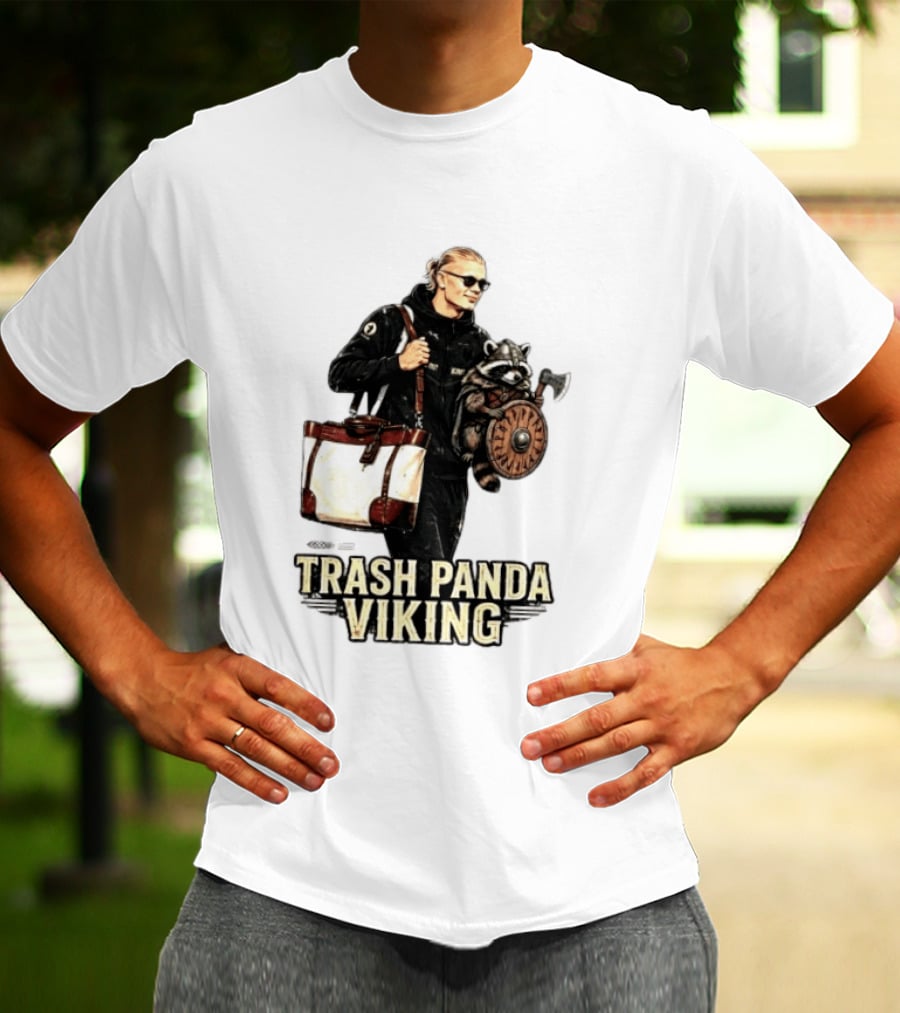 Trash Panda Viking Erling Haaland Football Norway Fans T-Shirt