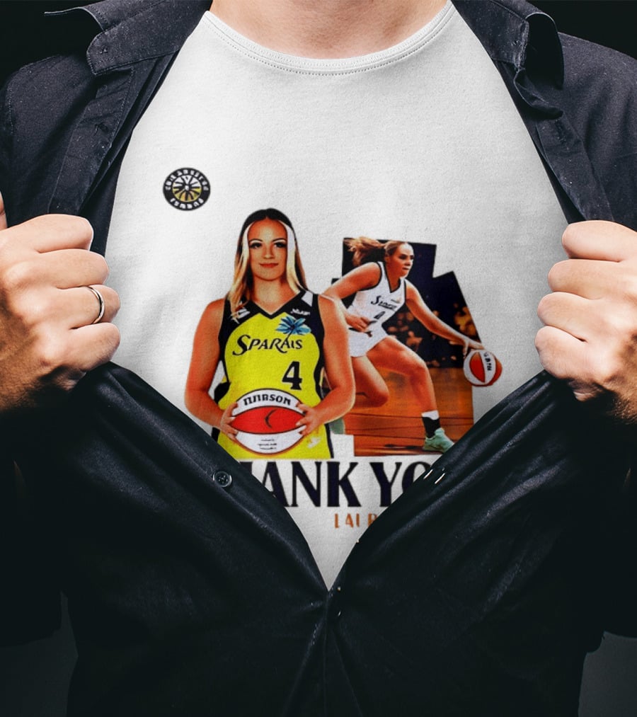 Sparais Laura Ziegler Thank You Basketball #4 Sports T-Shirt