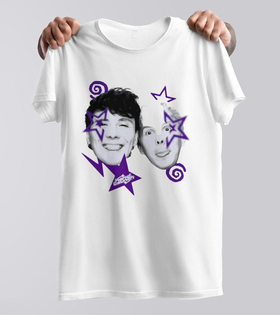 Hard Launch Firstpinof Iconic Faces With Purple Aesthetic Swirls And Stars T-Shirt