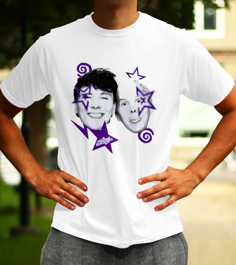 Hard Launch Firstpinof Iconic Faces With Purple Aesthetic Swirls And Stars T-Shirt