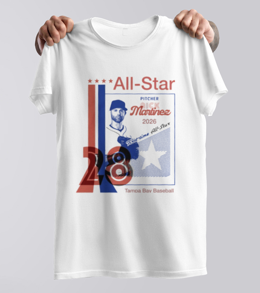 Nick Martinez 2026 All Star Pitcher Tampa Bay Baseball T-Shirt