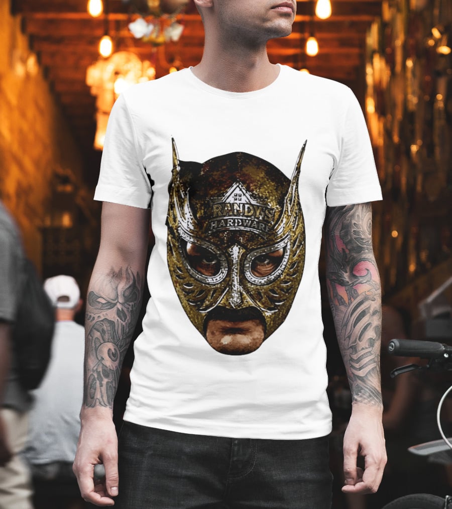 Randy's Hardware Luchador Mask Metallic Gold T-Shirt
