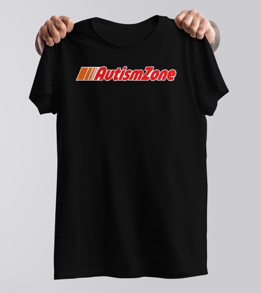 AutismZone Awareness Iconic Logo In Red And Orange Gradient T-Shirt
