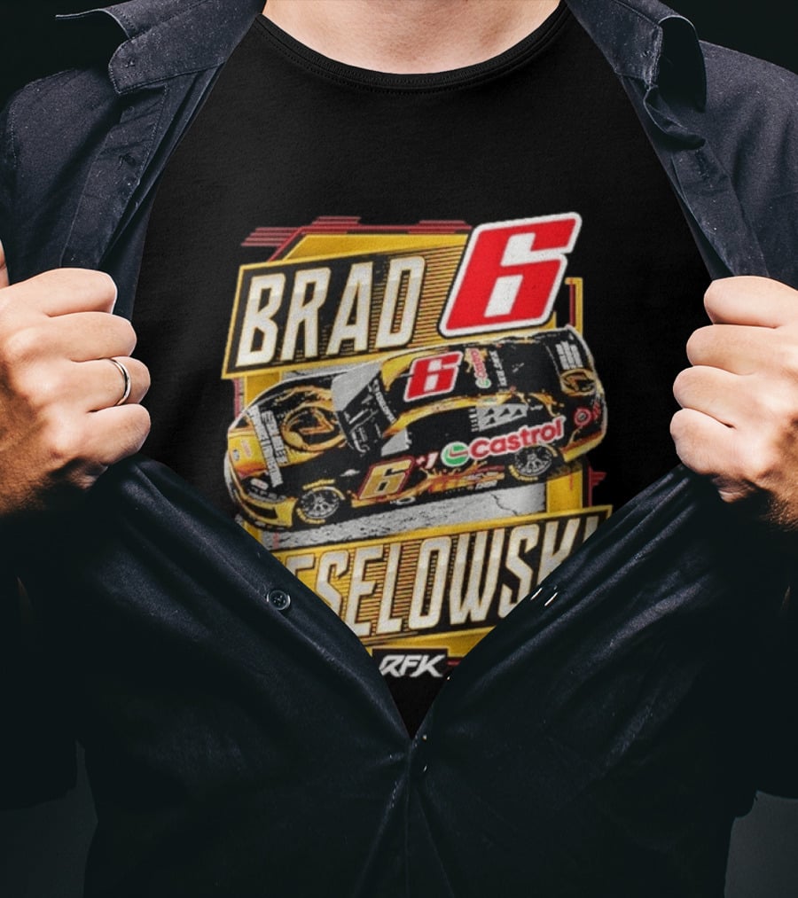 Brad Keselowski RFK Racing NASCAR Castrol Number 6 T-Shirt