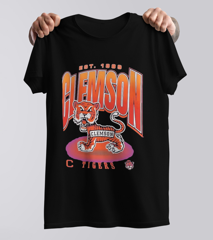 Clemson Tigers Est 1889 Iconic Clemson Football Tiger T-Shirt