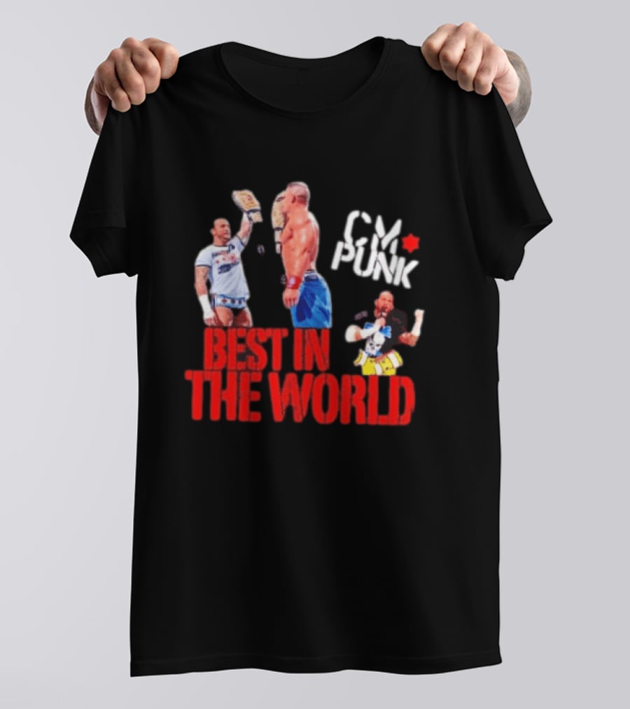 CM Punk WWE Best In The World Collage Wrestling T-Shirt