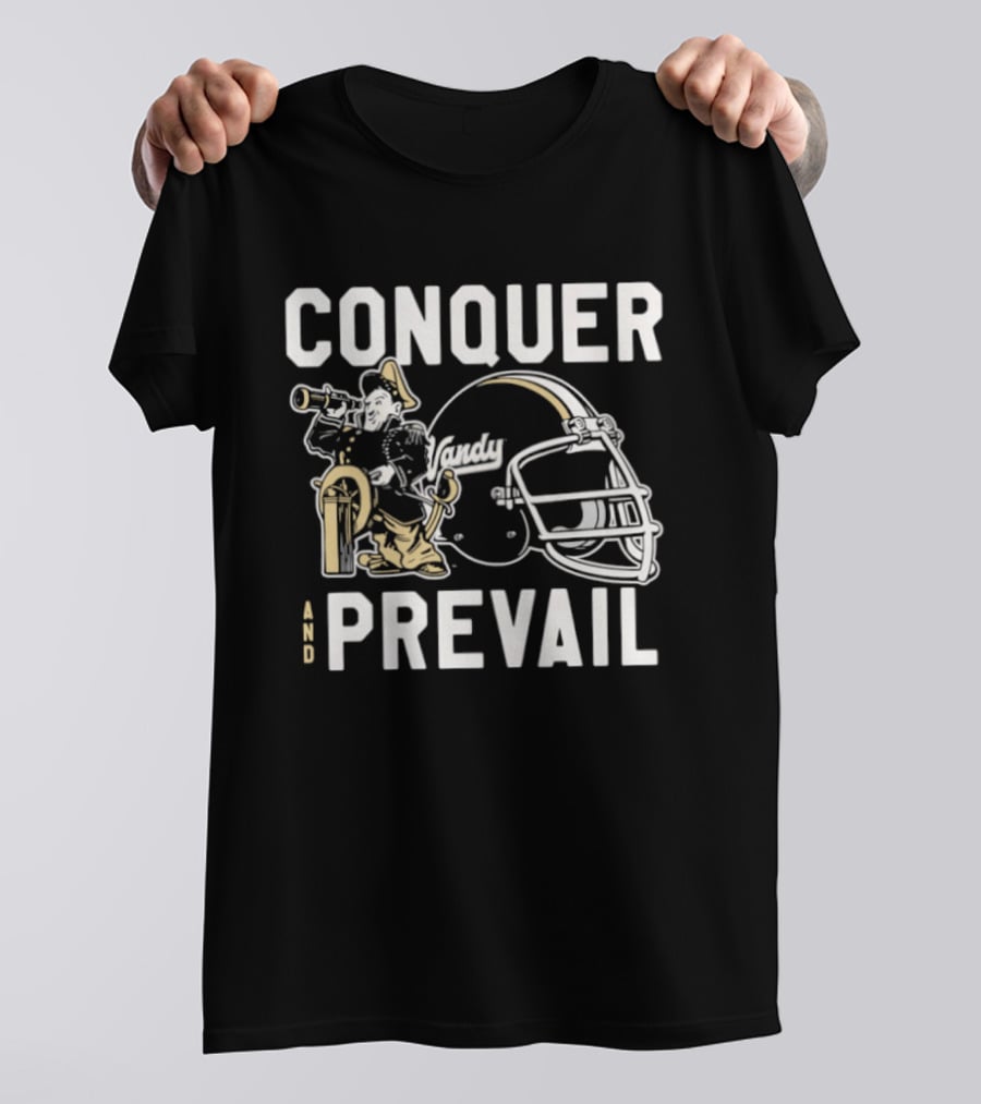 Vanderbilt Football Conquer And Prevail Helmet T-Shirt