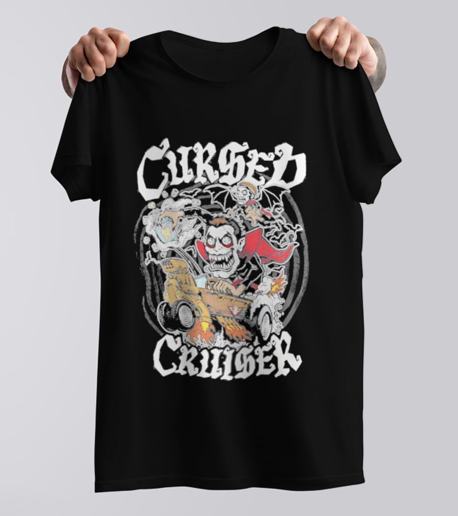 Cursed Cruiser Danhausen Monster Riding Vehicle T-Shirt