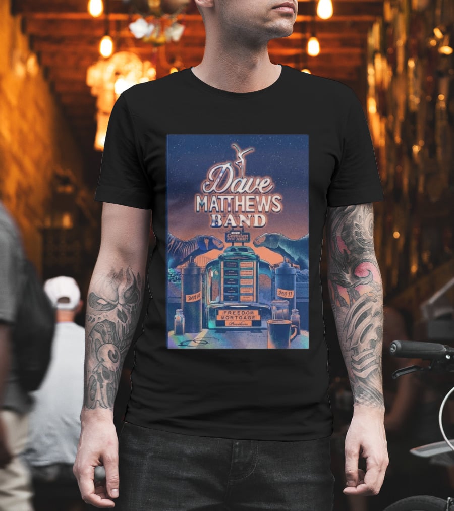 Dave Matthews Band Camden New Jersey July 10 And 11 2026 Freedom Mortgage Pavilion T-Shirt