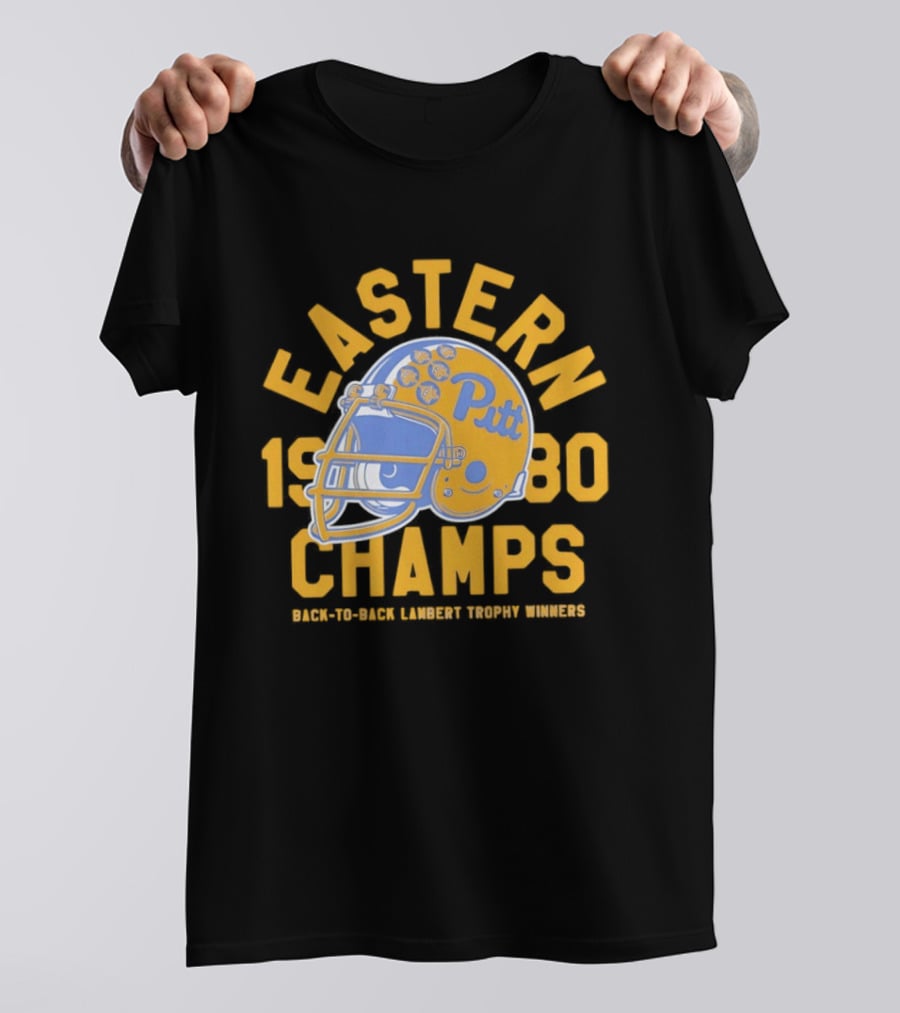 Eastern 1980 Champs Pitt Back To Back Lambert Trophy Winners Football Helmet T-Shirt