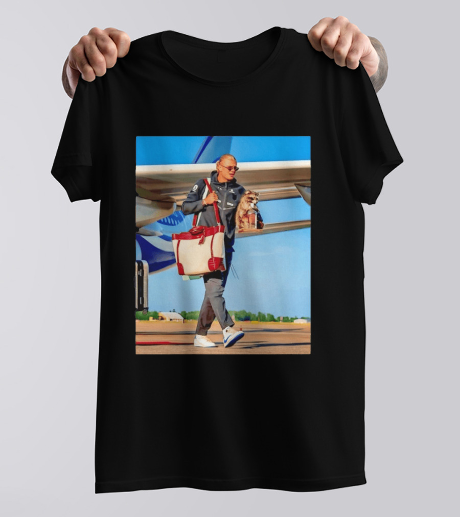 Erling Haaland Returns To Norway With Taxidermy Whiskey Raccoon T-Shirt