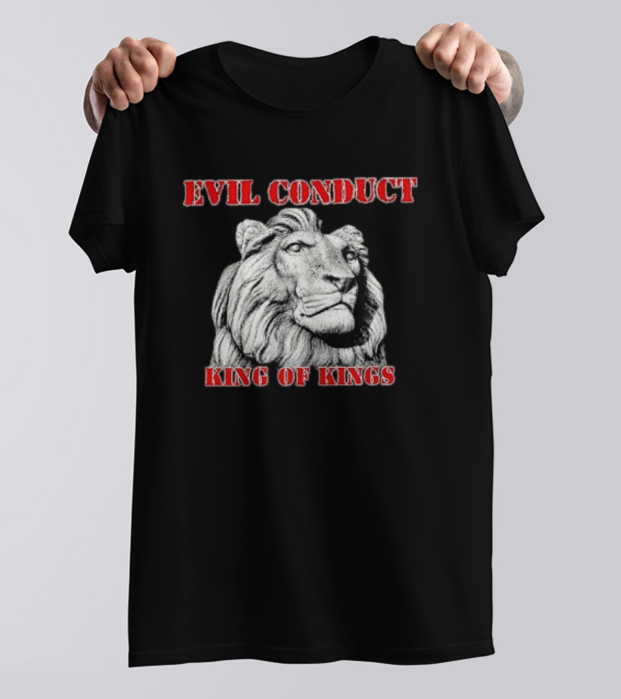 Evil Conduct King Of Kings Lion Oi Punk Skinhead T-Shirt