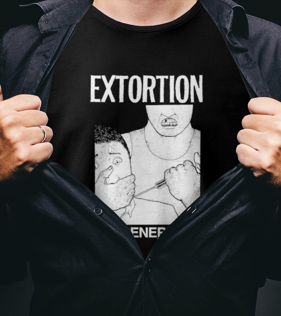 Extortion Degenerate Hardcore Punk Powerviolence Band Merch T-Shirt