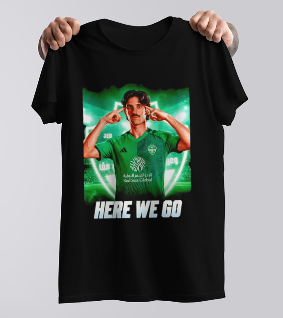 Francisco Trincão Al Ahli Transfer Here We Go Green Jersey T-Shirt