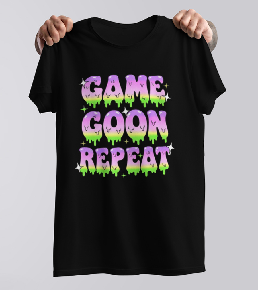 Game Goon Repeat Dripping Gamer Slang Pixel T-Shirt