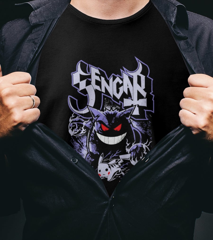 Gengar And Pikachu Pokemon Iconic Collaboration T-Shirt