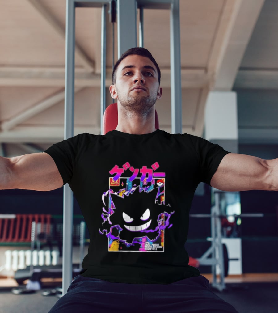 Gengar Ghost Poison Pokémon Pokedex Entry Kanji Manga T-Shirt