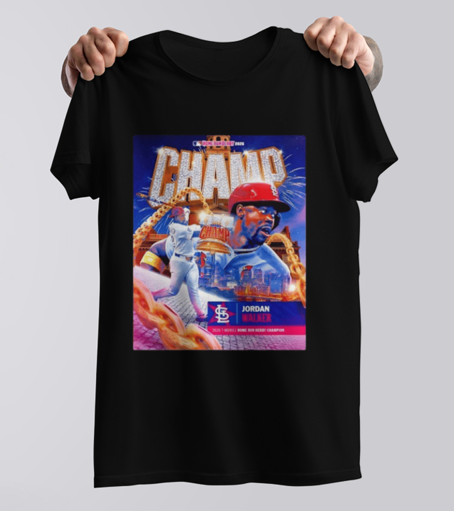 Jordan Walker St. Louis Cardinals Champ 2026 MLB Home Run Derby Champion T-Shirt