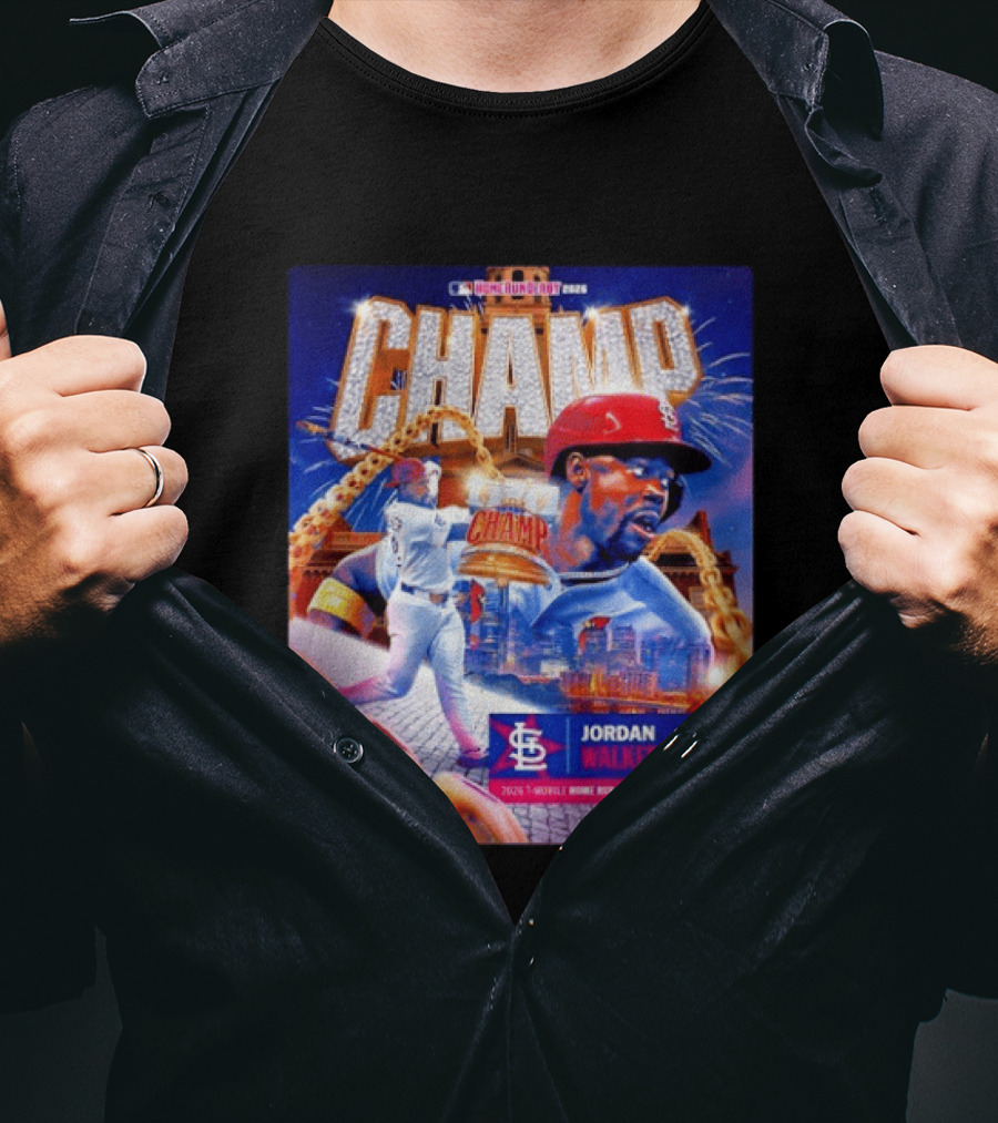 Jordan Walker St. Louis Cardinals Champ 2026 MLB Home Run Derby Champion T-Shirt