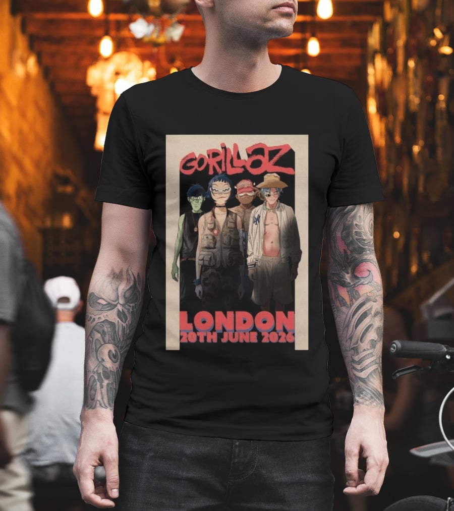 GORILLAZ London 20th June 2026 Event T-Shirt
