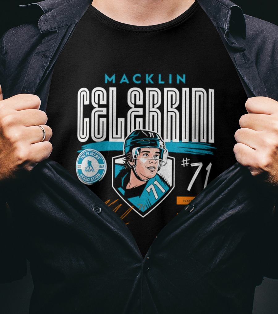 Macklin Celebrini NHLPA Player Association 71 T-Shirt