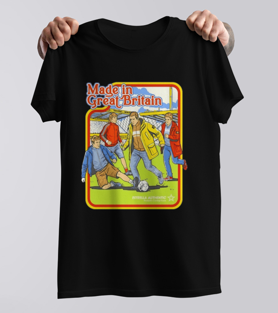Made In Great Britain Estrella Authentic Football's Coming Home Soccer Game T-Shirt