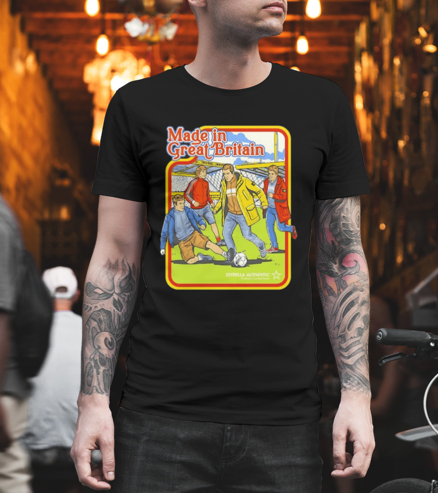 Made In Great Britain Estrella Authentic Football's Coming Home Soccer Game T-Shirt