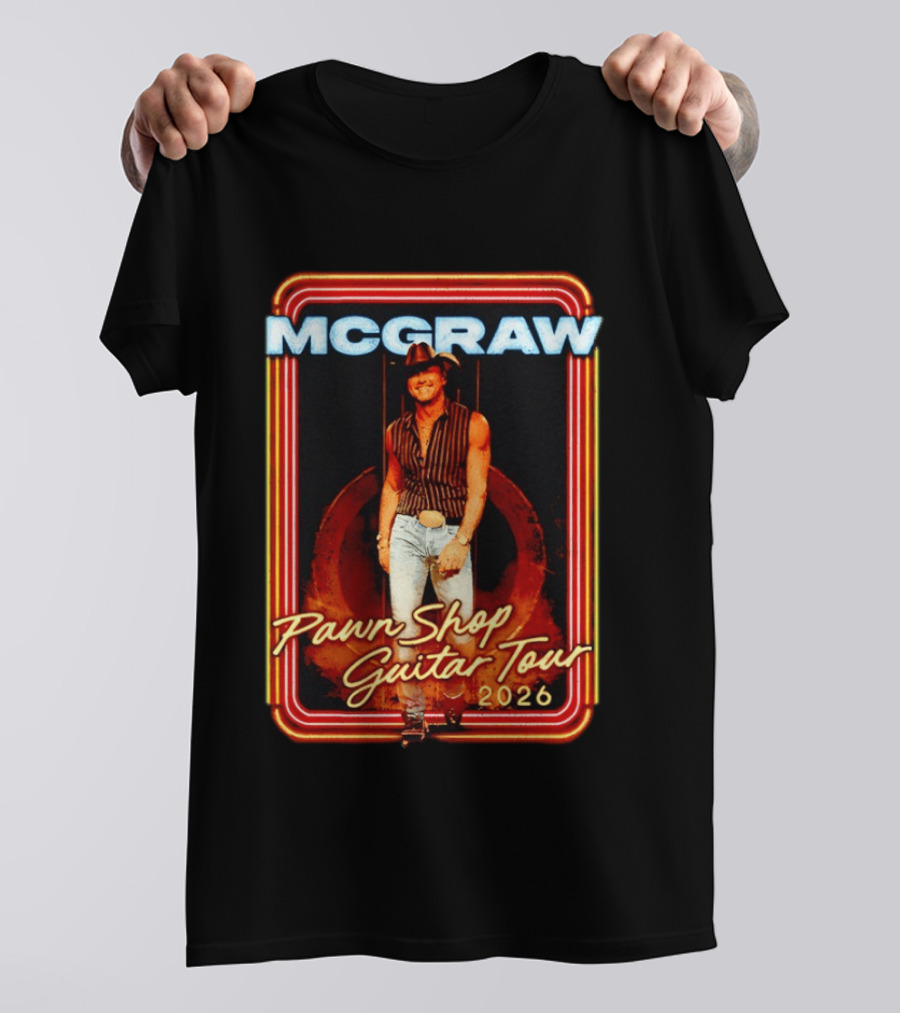 McGraw 2026 Pawn Shop Guitar Tour Country Music T-Shirt