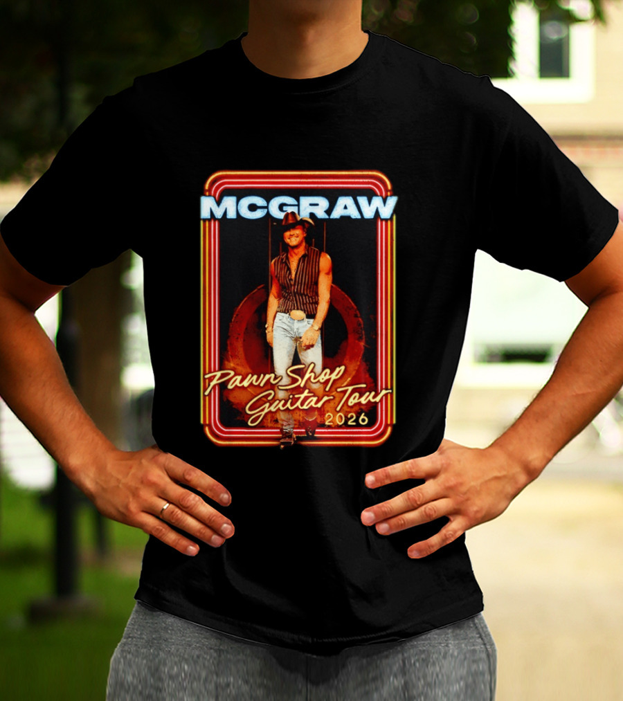McGraw 2026 Pawn Shop Guitar Tour Country Music T-Shirt