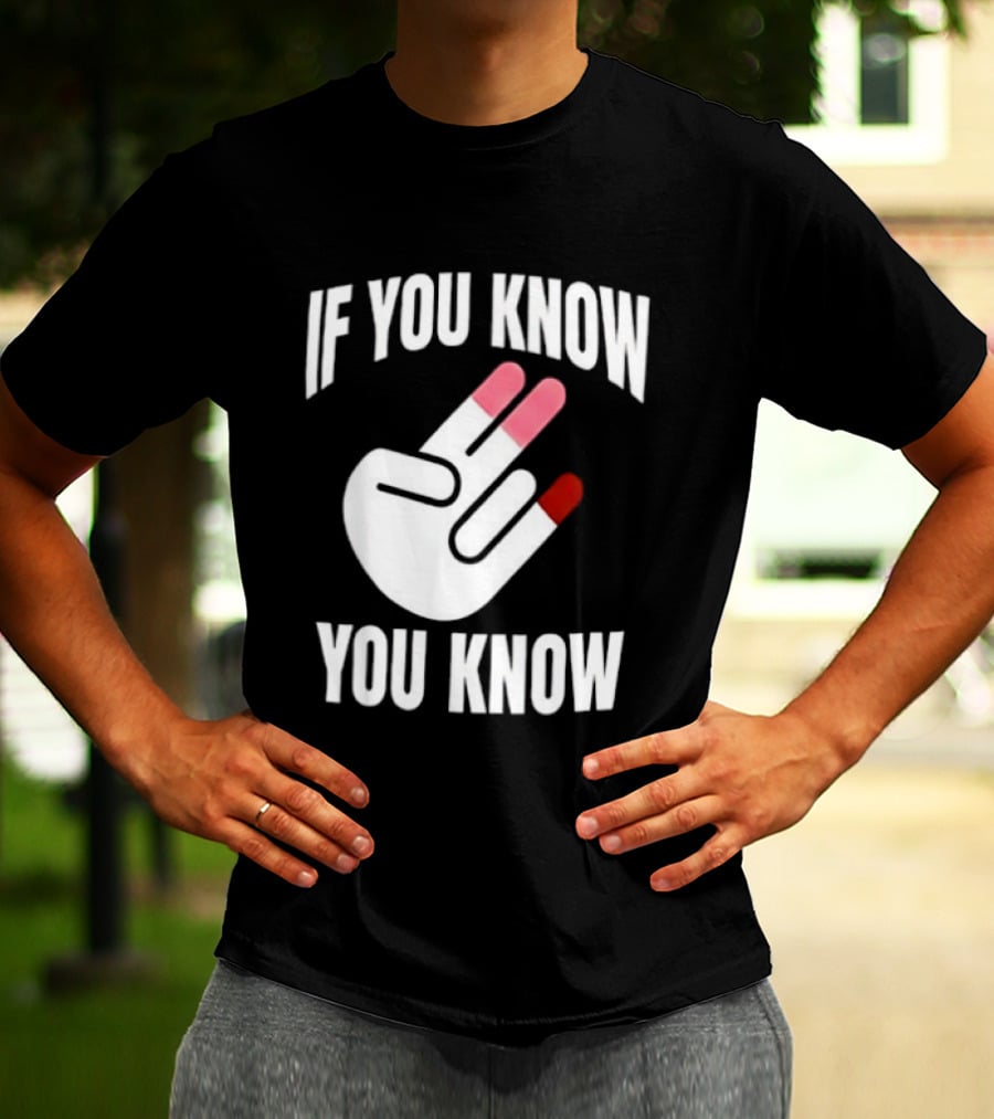 If You Know You Know Hand Gesture IYKYK Text And Finger T-Shirt