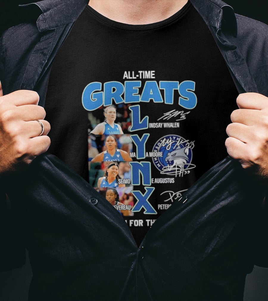 Minnesota Lynx All Time Greats Thank You For The Memories Signatures T-Shirt