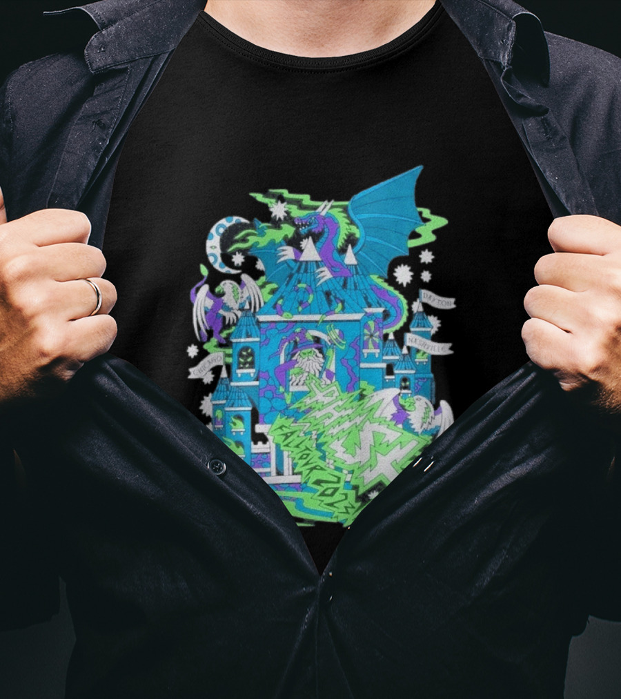 Phish Fall 2023 Crumbling Castle Chicago Nashville Dayton Dragon Fantasy T-Shirt