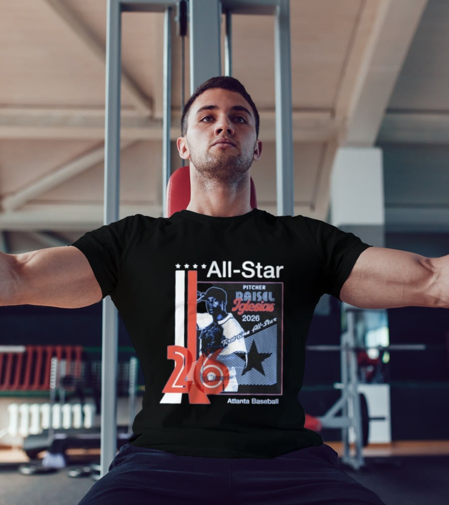 Raisel Iglesias Pitcher 2026 MLB First Time All Star Atlanta Baseball T-Shirt