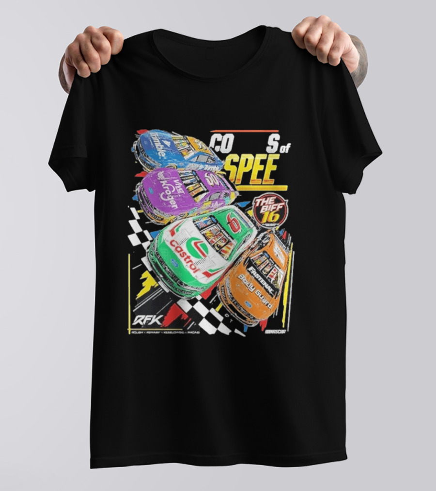 RFK Racing Colors Of Speed Castrol The Biff 16 Daytona 500 Cars T-Shirt