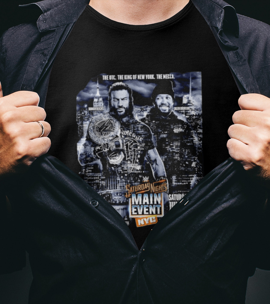 Roman Reigns Jalen Brunson WWE Saturday Night's Main Event Madison Square Garden NYC July 18 T-Shirt